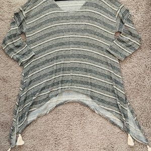 Vestique striped sweater top
